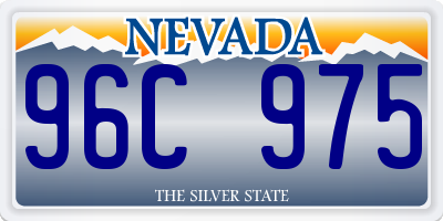 NV license plate 96C975