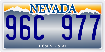 NV license plate 96C977