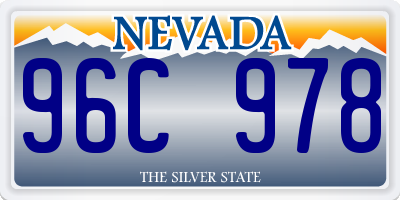 NV license plate 96C978