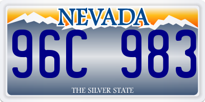 NV license plate 96C983