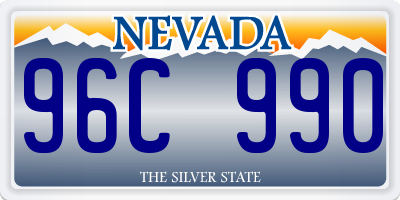 NV license plate 96C990