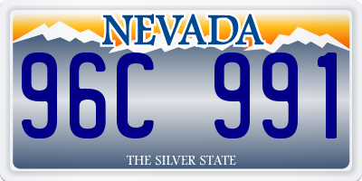 NV license plate 96C991