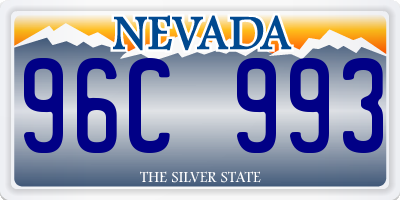 NV license plate 96C993