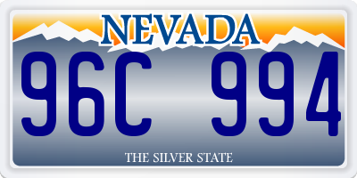 NV license plate 96C994
