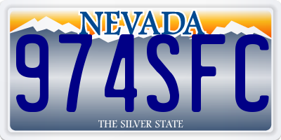 NV license plate 974SFC