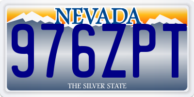 NV license plate 976ZPT
