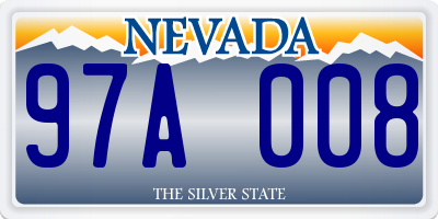 NV license plate 97A008
