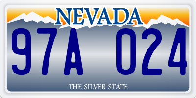 NV license plate 97A024
