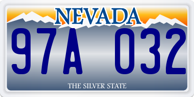 NV license plate 97A032