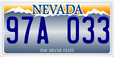 NV license plate 97A033