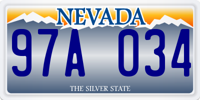 NV license plate 97A034