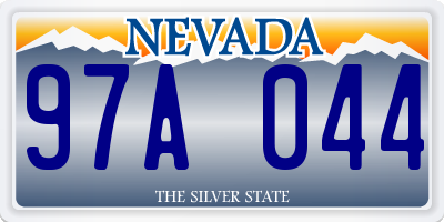 NV license plate 97A044