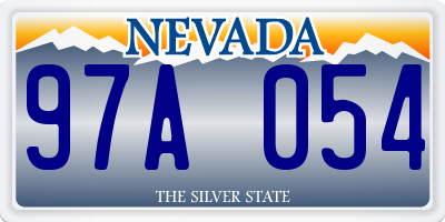NV license plate 97A054