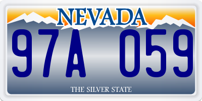NV license plate 97A059
