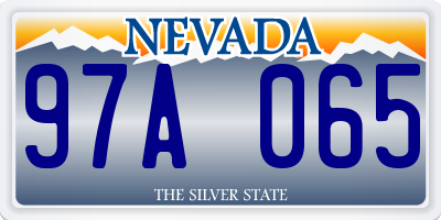 NV license plate 97A065