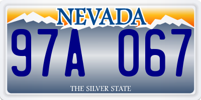 NV license plate 97A067