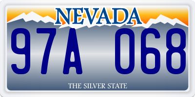 NV license plate 97A068