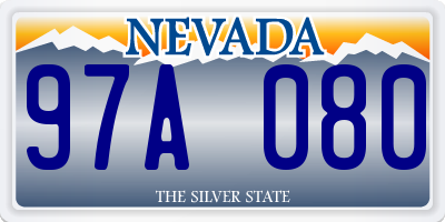 NV license plate 97A080