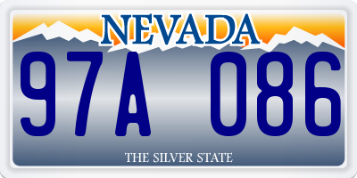 NV license plate 97A086