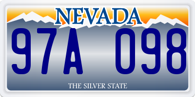 NV license plate 97A098
