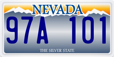 NV license plate 97A101