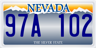 NV license plate 97A102