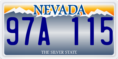 NV license plate 97A115
