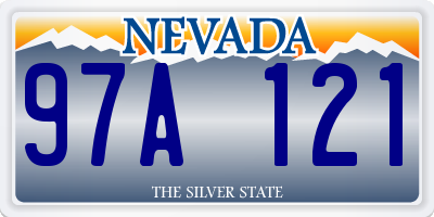 NV license plate 97A121