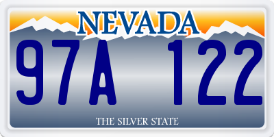 NV license plate 97A122