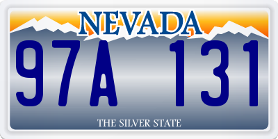 NV license plate 97A131