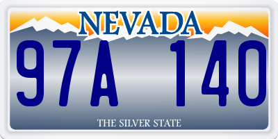 NV license plate 97A140