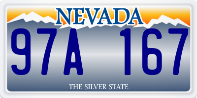 NV license plate 97A167