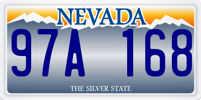 NV license plate 97A168