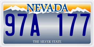 NV license plate 97A177