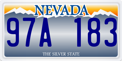 NV license plate 97A183