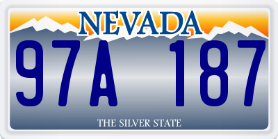 NV license plate 97A187