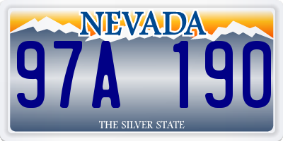 NV license plate 97A190