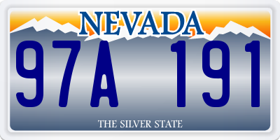 NV license plate 97A191