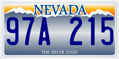 NV license plate 97A215
