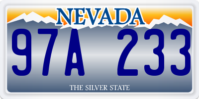 NV license plate 97A233