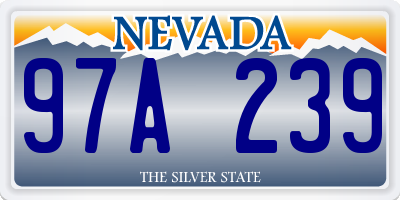 NV license plate 97A239