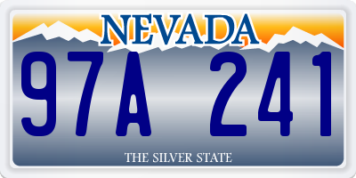 NV license plate 97A241