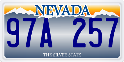NV license plate 97A257