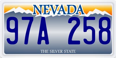 NV license plate 97A258