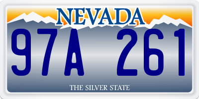 NV license plate 97A261