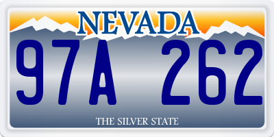 NV license plate 97A262