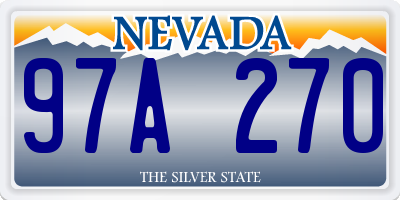 NV license plate 97A270