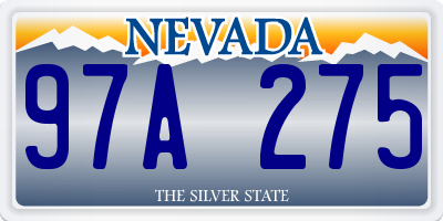 NV license plate 97A275