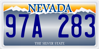 NV license plate 97A283