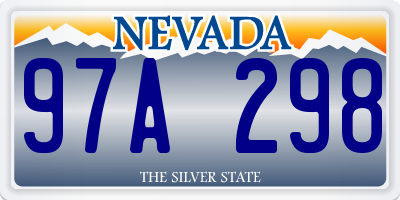 NV license plate 97A298